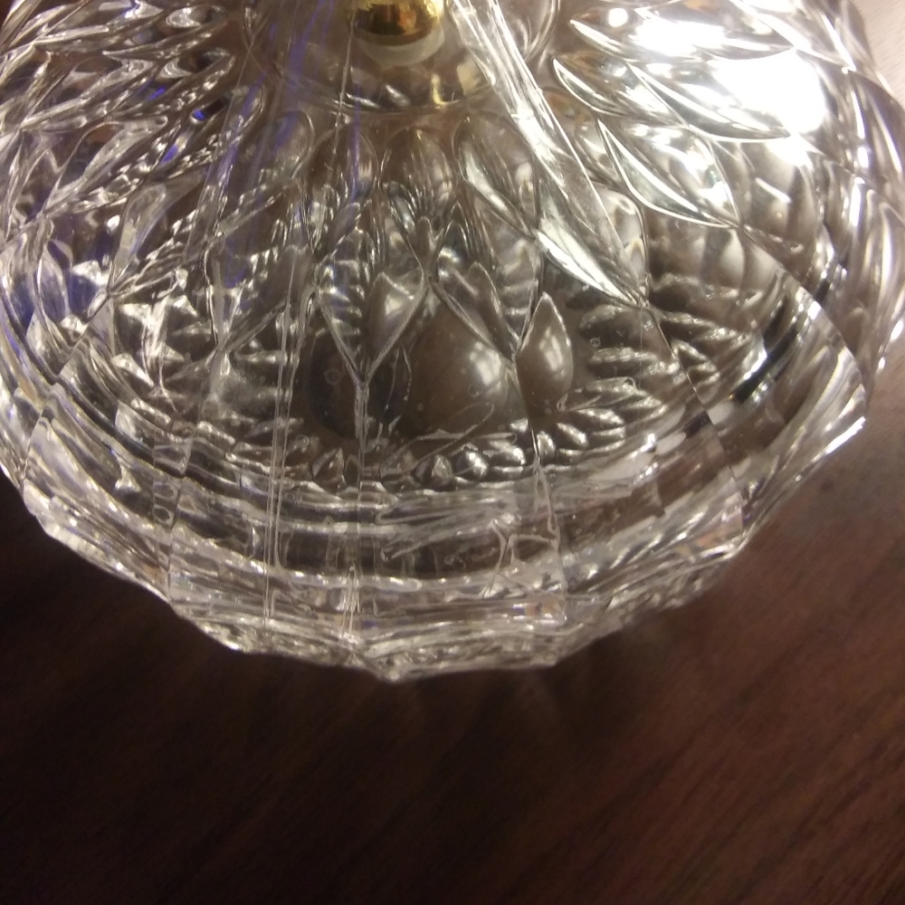 Crystal candy dish w/lid from Belgium